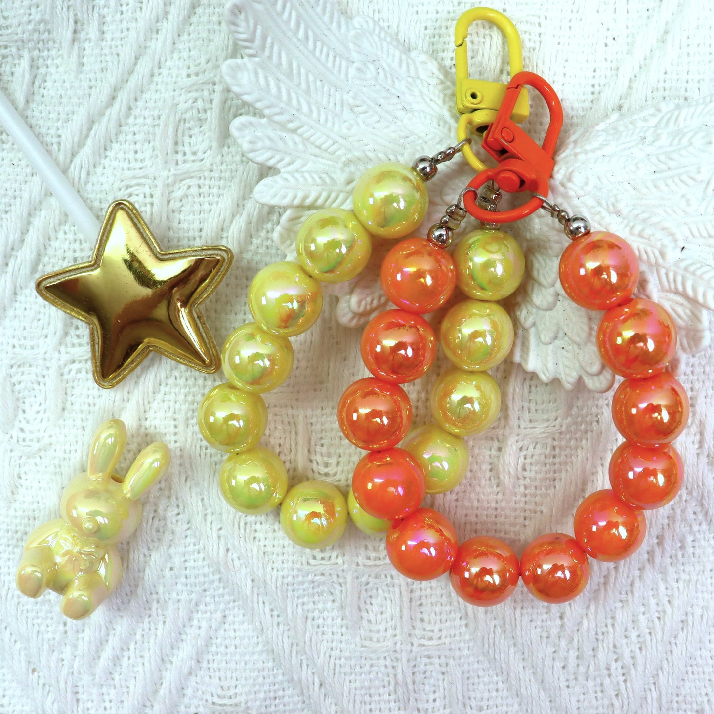 【D】~Orange Soda~ Acrylic Bead(16') & Charms ~オレンジソーダ~ アクリルビーズ(16mm)とアクセサリー