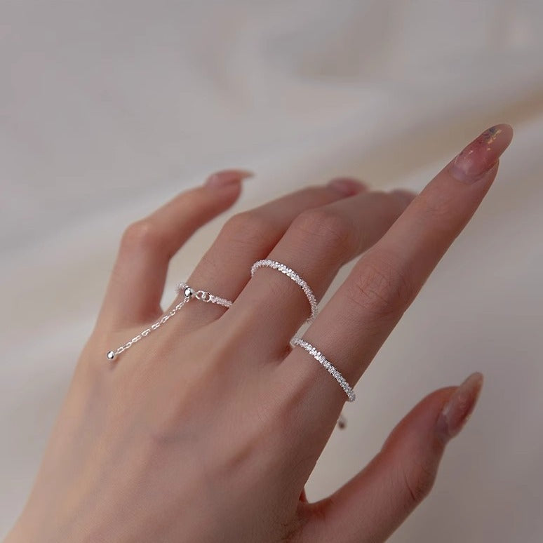S925 Sterling Silver Ring Blingbling Silver-Plated or Gold-Plated