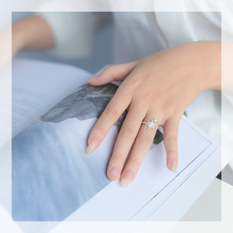 S925 Sterling Silver Ring Little Flake