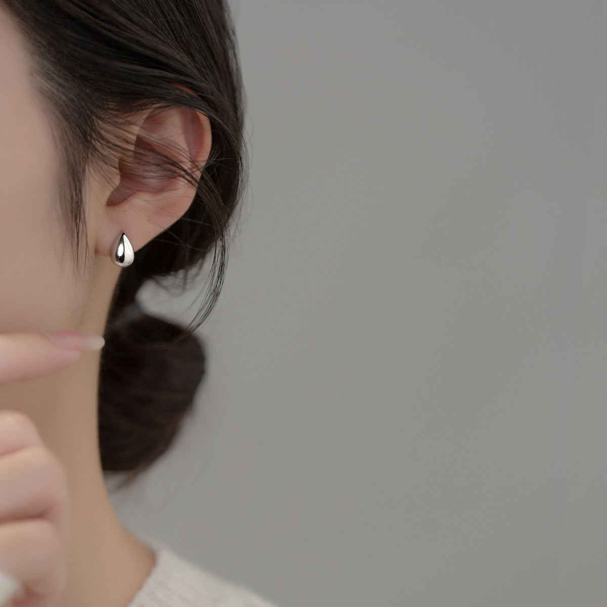 S925 Sterling Silver Earrings Water Drop Silver-Plated or Gold-Plated