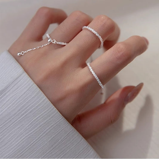 S925 Sterling Silver Ring Blingbling Silver-Plated or Gold-Plated