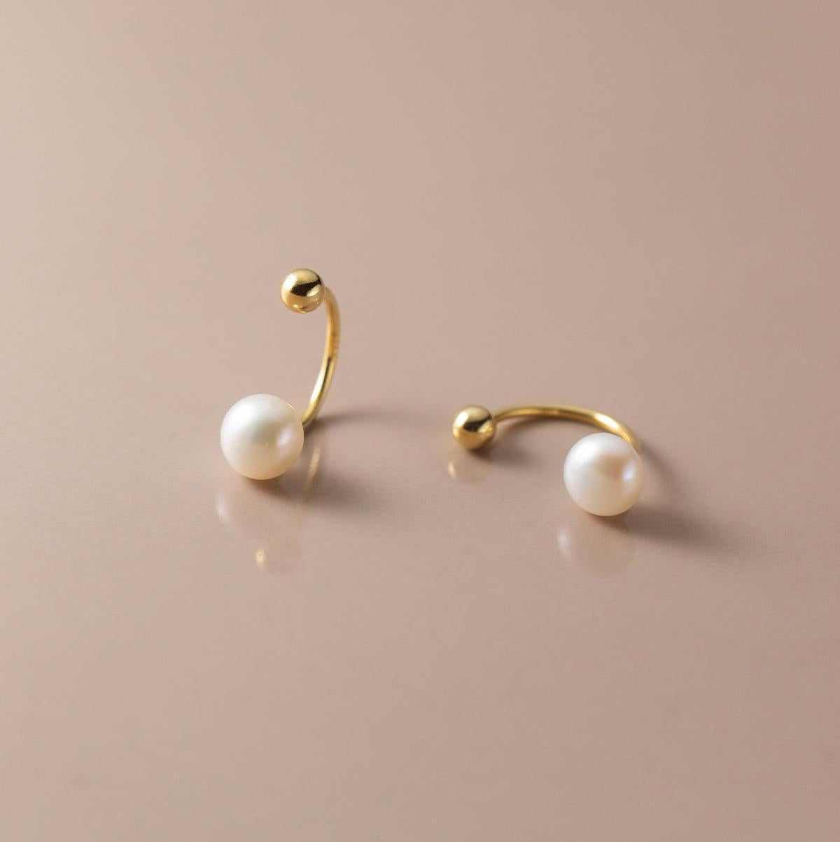 S925 Sterling Silver Earrings Small Hook Gold-Plated