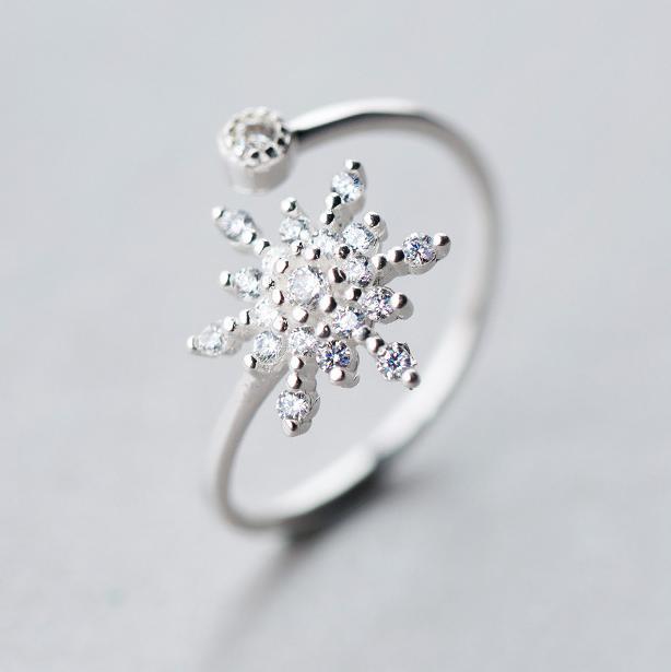 S925 Sterling Silver Ring Little Flake