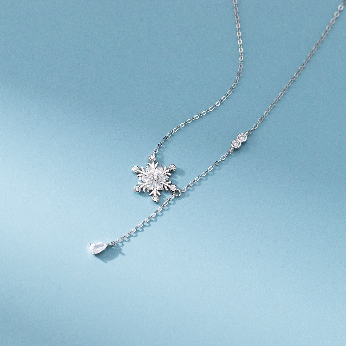 S925 Sterling Silver Necklace Snow Flake
