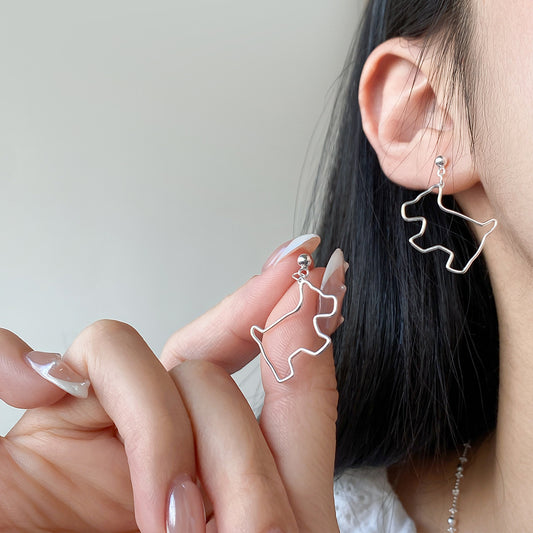 S925 Sterling Silver Earring Little Dogs