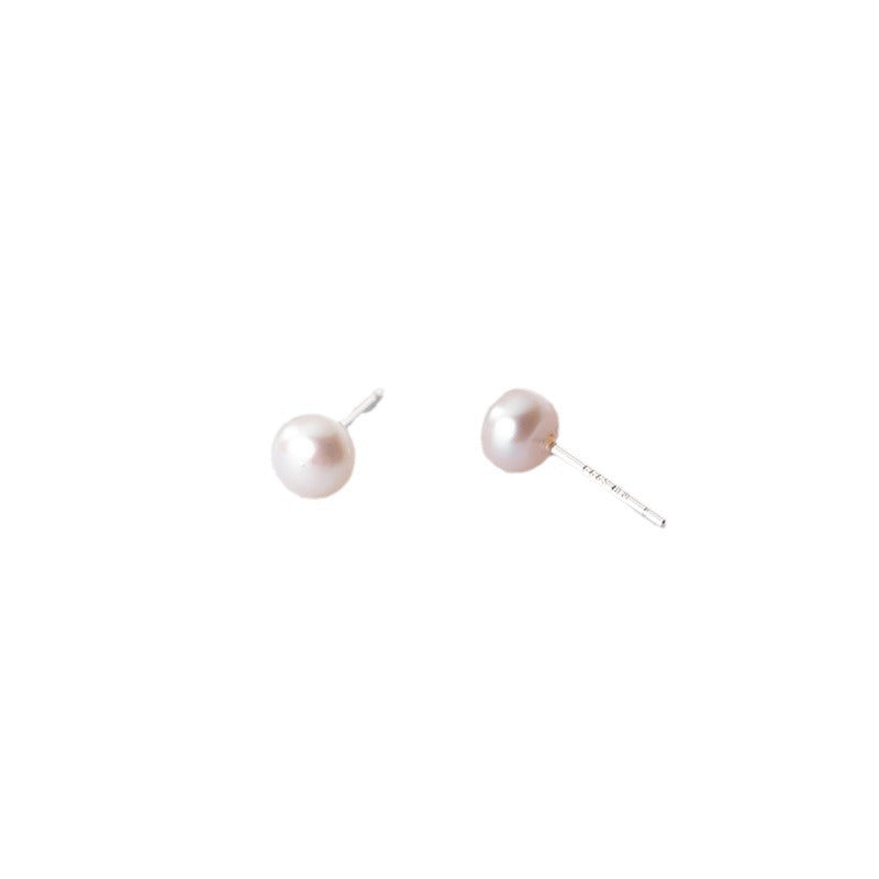 S999 Silver Fresh Water Pearl earrings 7-8mm