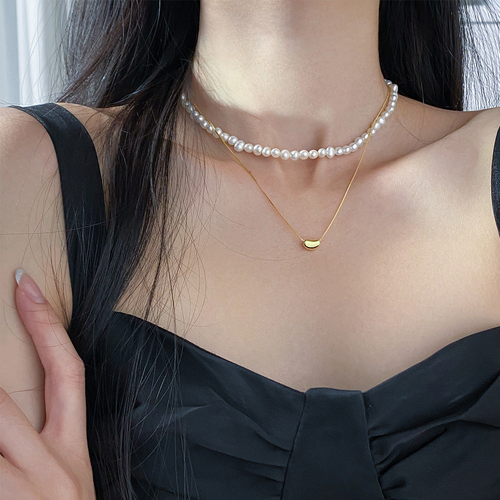 S925 Sterling Silver Necklace Little Drop Silver-Plated or Gold-Plated