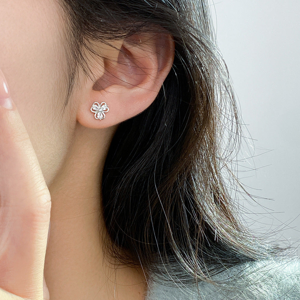 S925 Sterling Silver Earrings Clover