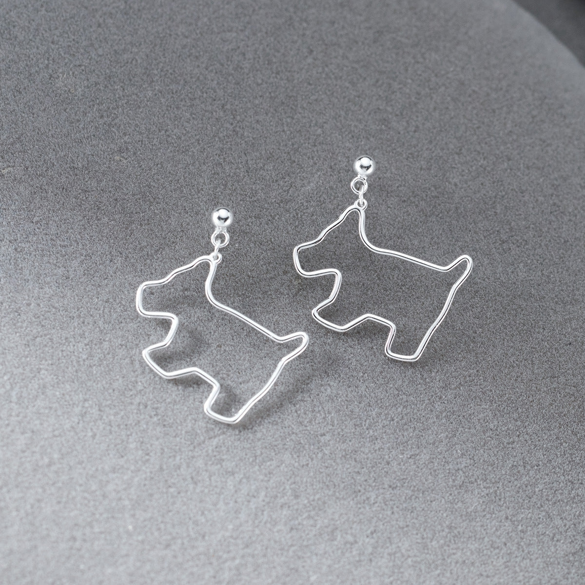 S925 Sterling Silver Earring Little Dogs