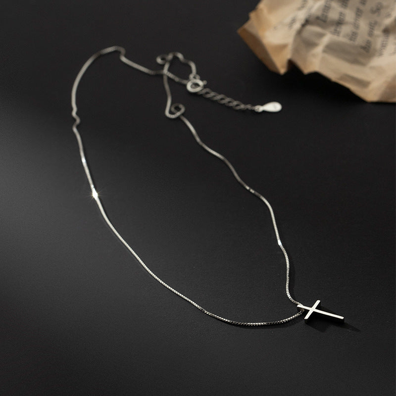 S925 Sterling Silver Necklace Cross