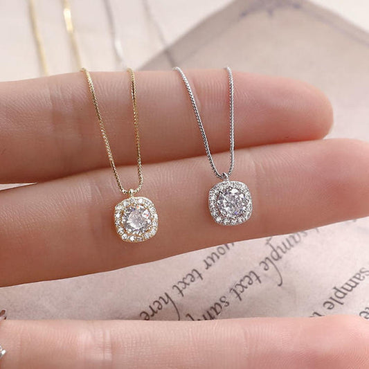 S925 Sterling Silver Necklace  Silver-Plated or Gold-Plated