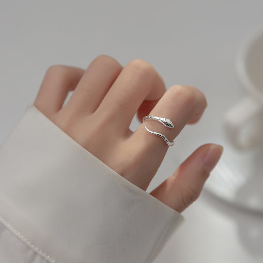 S925 Sterling Silver Ring Adjustable Snake
