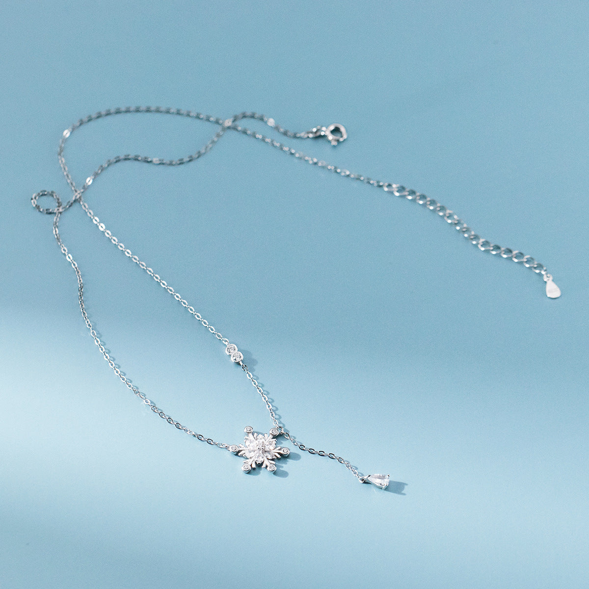 S925 Sterling Silver Necklace Snow Flake