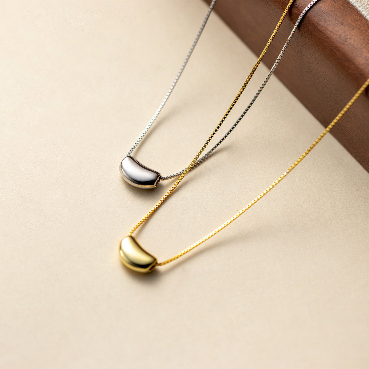 S925 Sterling Silver Necklace Little Drop Silver-Plated or Gold-Plated