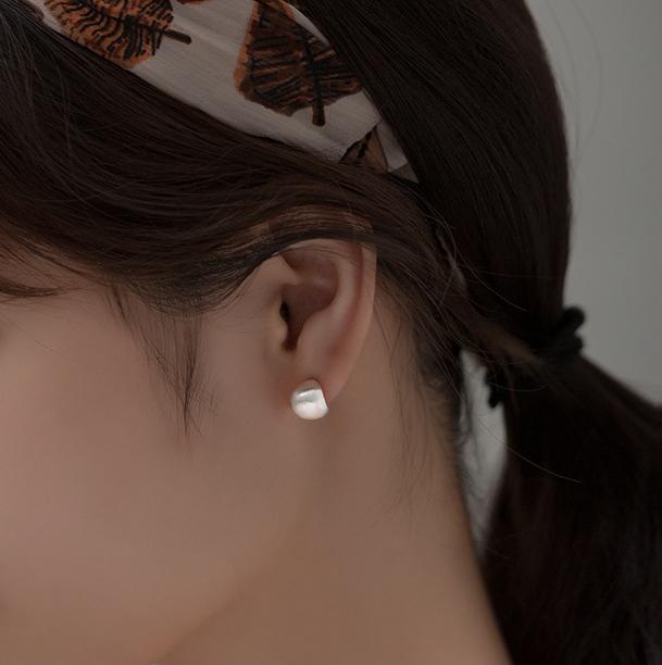 S925 Sterling Silver Earrings Matt Surface