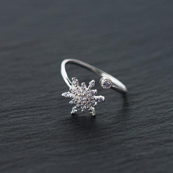 S925 Sterling Silver Ring Little Flake
