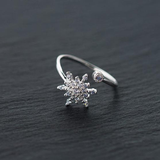 S925 Sterling Silver Ring Little Flake
