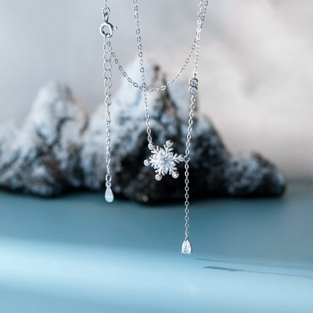 S925 Sterling Silver Necklace Snow Flake