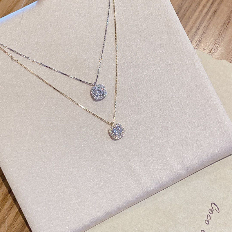 S925 Sterling Silver Necklace  Silver-Plated or Gold-Plated