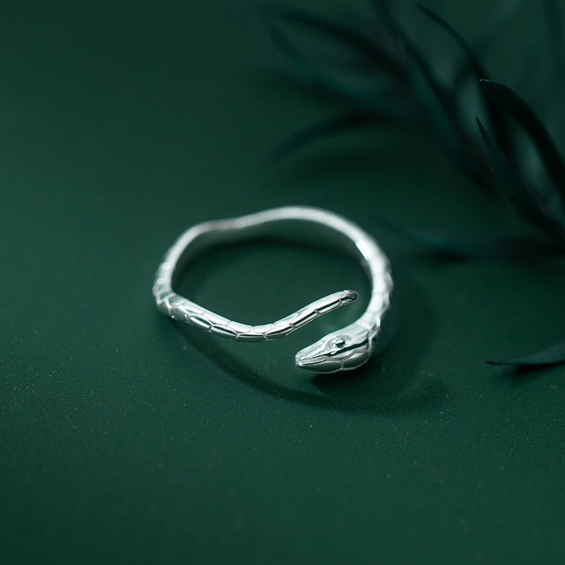 S925 Sterling Silver Ring Adjustable Snake