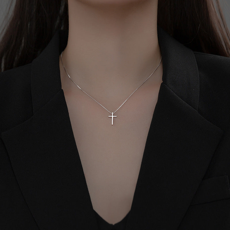S925 Sterling Silver Necklace Cross
