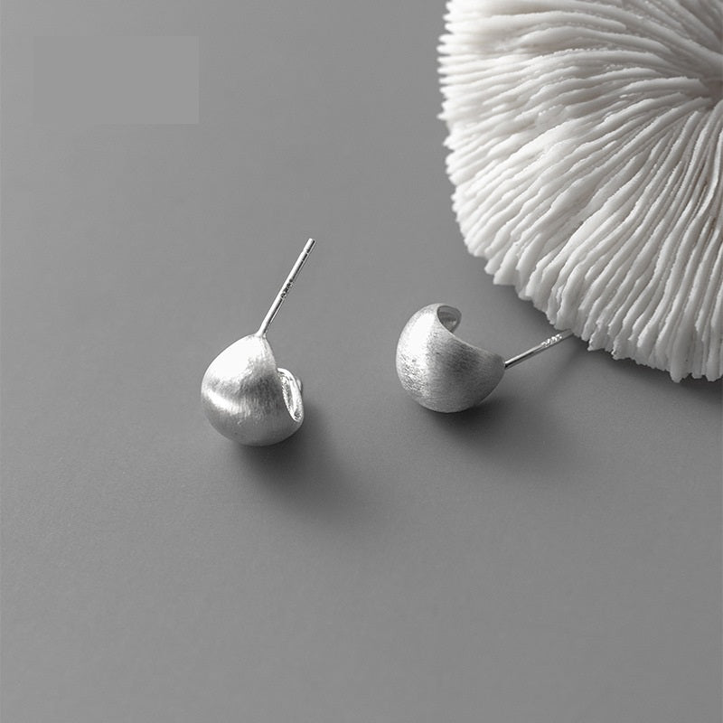 S925 Sterling Silver Earrings Matt Surface