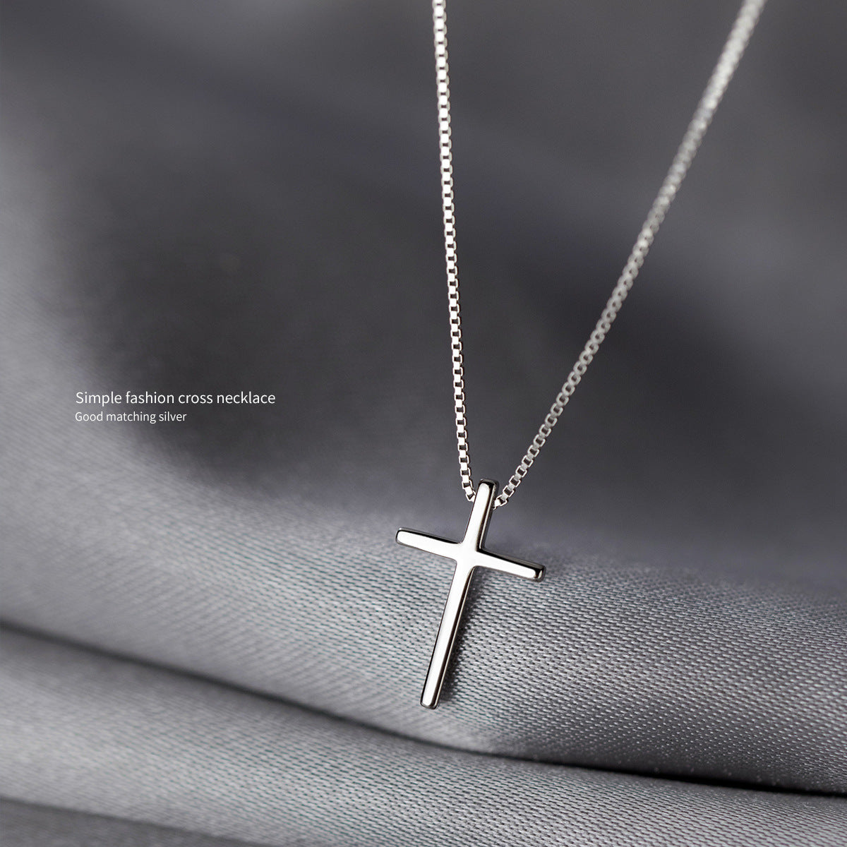 S925 Sterling Silver Necklace Cross
