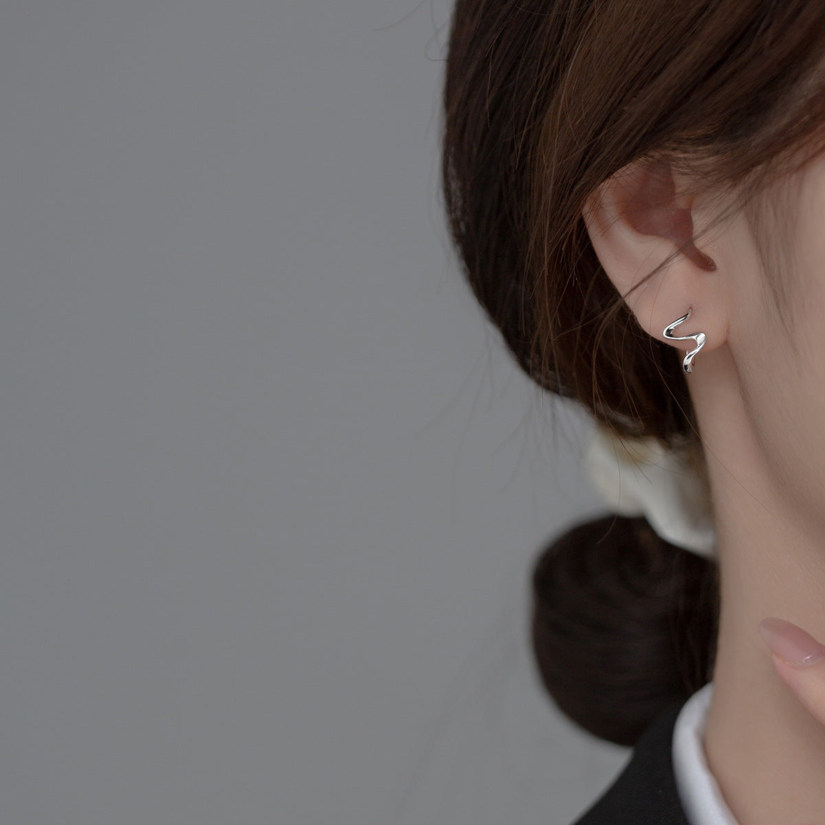 S925 Sterling Silver Earrings Small Hook Gold-Plated