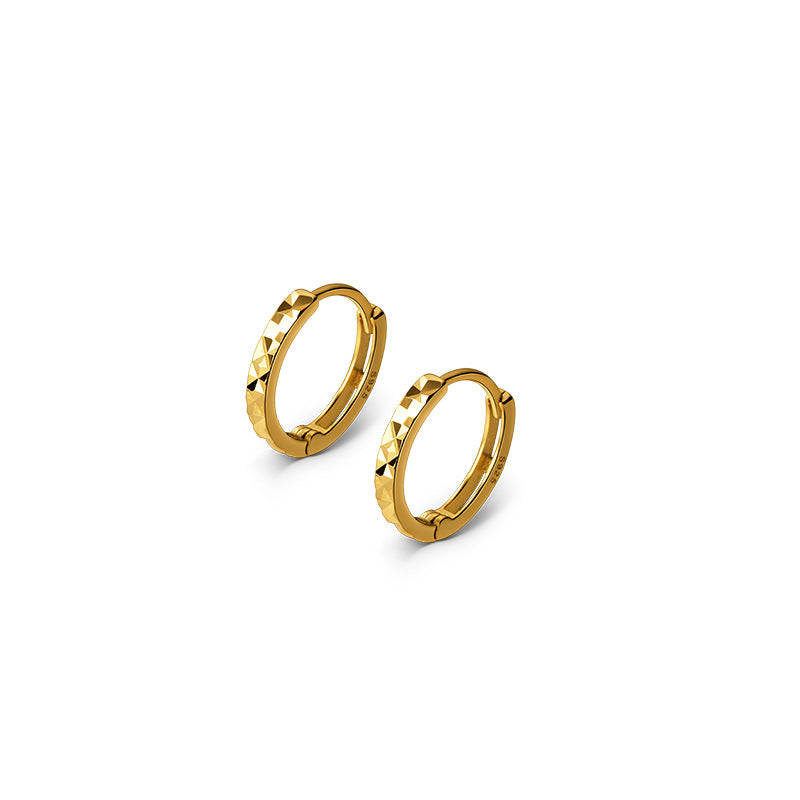 S925 Sterling Silver earrings 1cm/1.2cm Gold-Plated