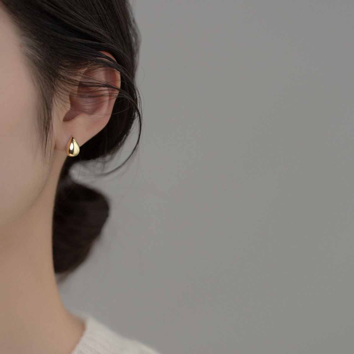 S925 Sterling Silver Earrings Water Drop Silver-Plated or Gold-Plated