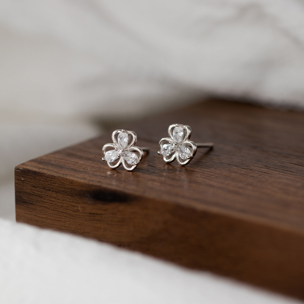 S925 Sterling Silver Earrings Clover