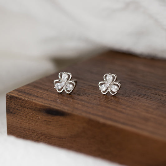 S925 Sterling Silver Earrings Clover